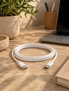 Opladerkabel USB-C til USB-C - 2 m hvid
