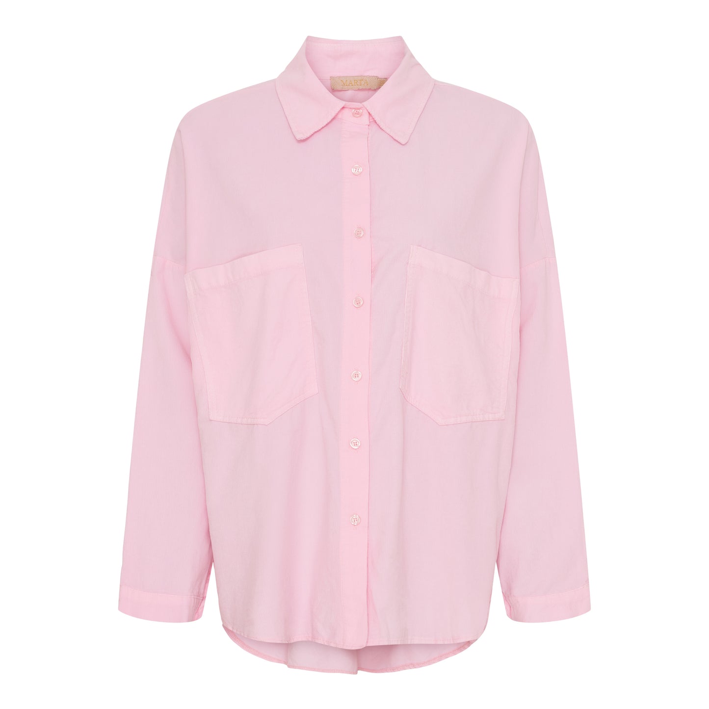 Skjorte baby fløjl - Pink – Oversized og ensfarvet – VIAMAJA