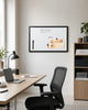 Magnetisk whiteboard, sort ramme, 40 x 60 cm