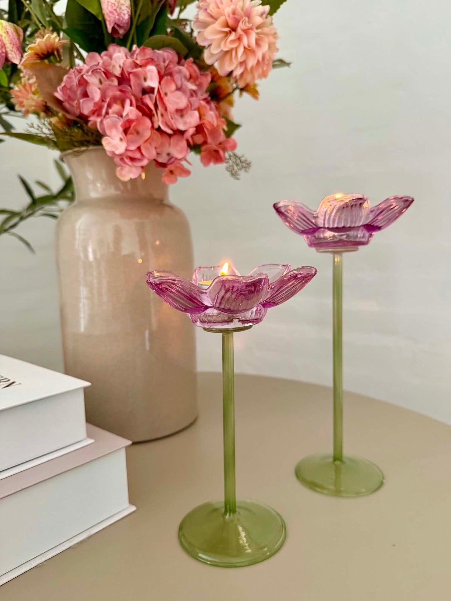 Lysestage blomst - Lilla