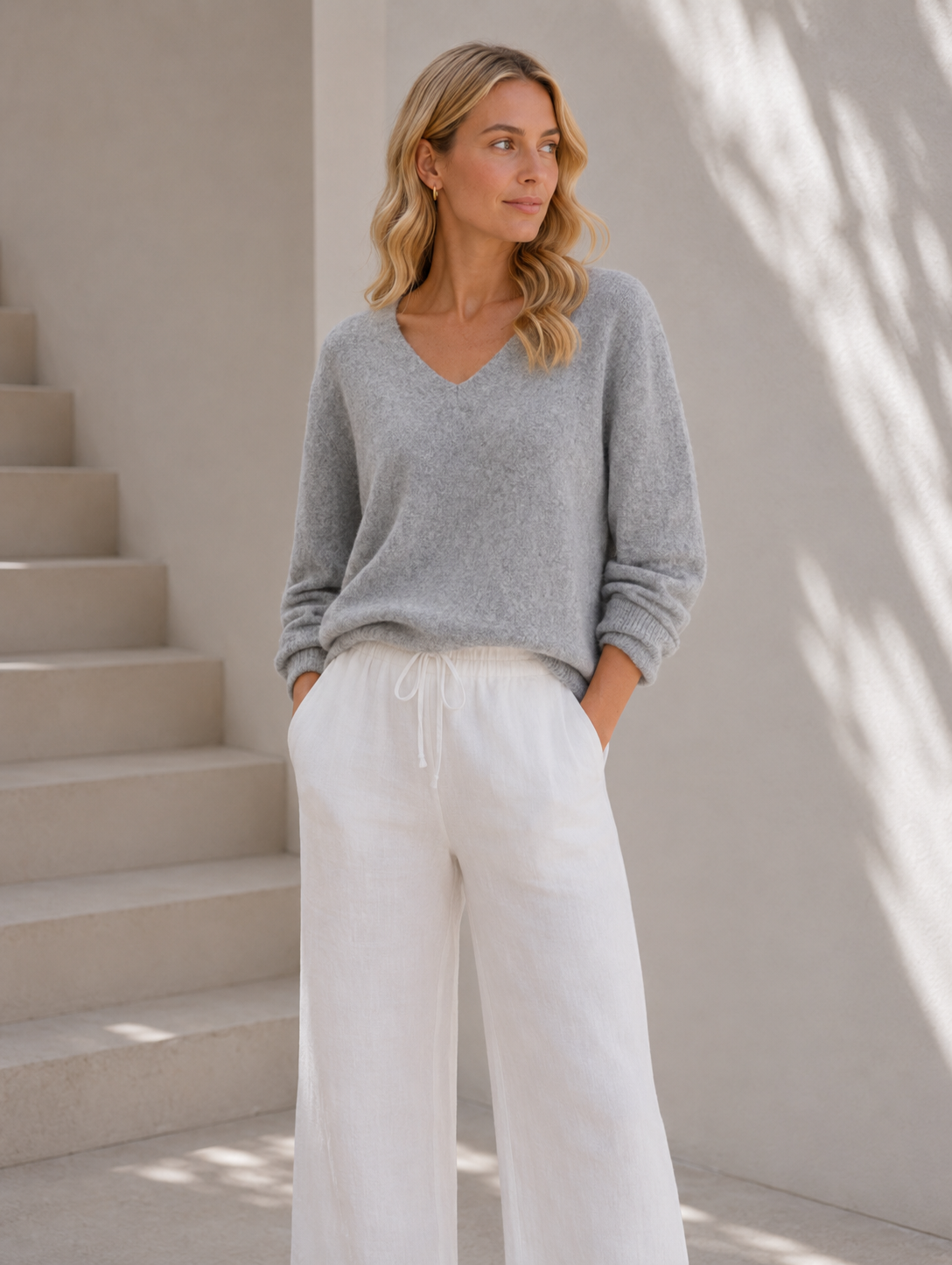 Bluse Dagmar super blød kvalitet – Medium grey