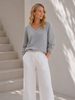 Bluse Dagmar super blød kvalitet – Medium grey