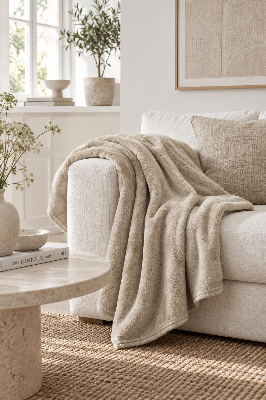Plaid Beige - 130 x 150