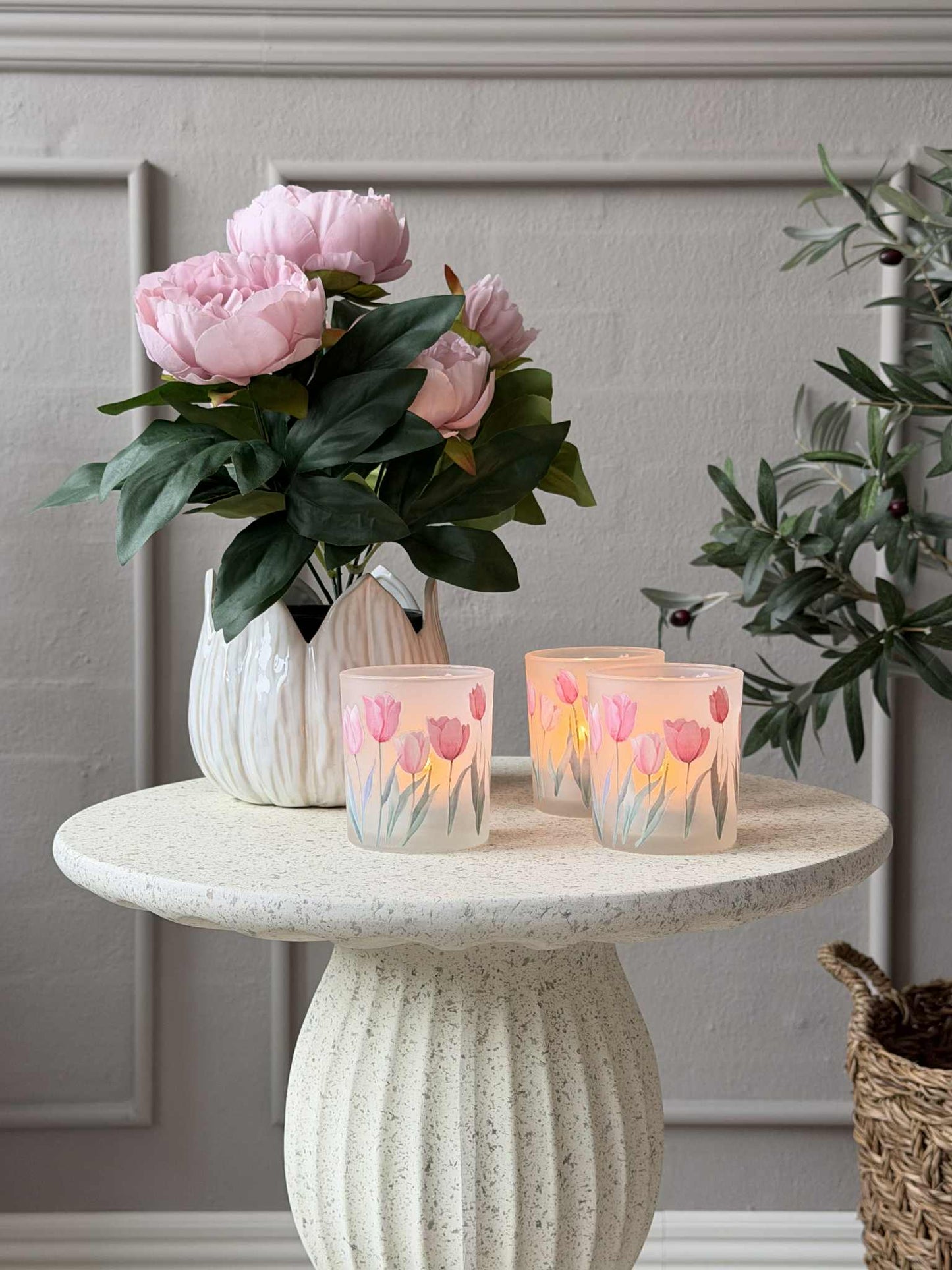 Lysestager Tulipaner 3stk.