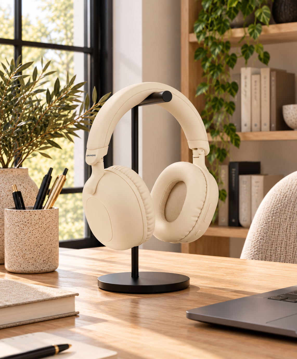 Høretelefoner Bluetooth Creme – Over-Ear ANC