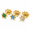 Mix box GIA - Emerald, Blå og Klar - forgyldt