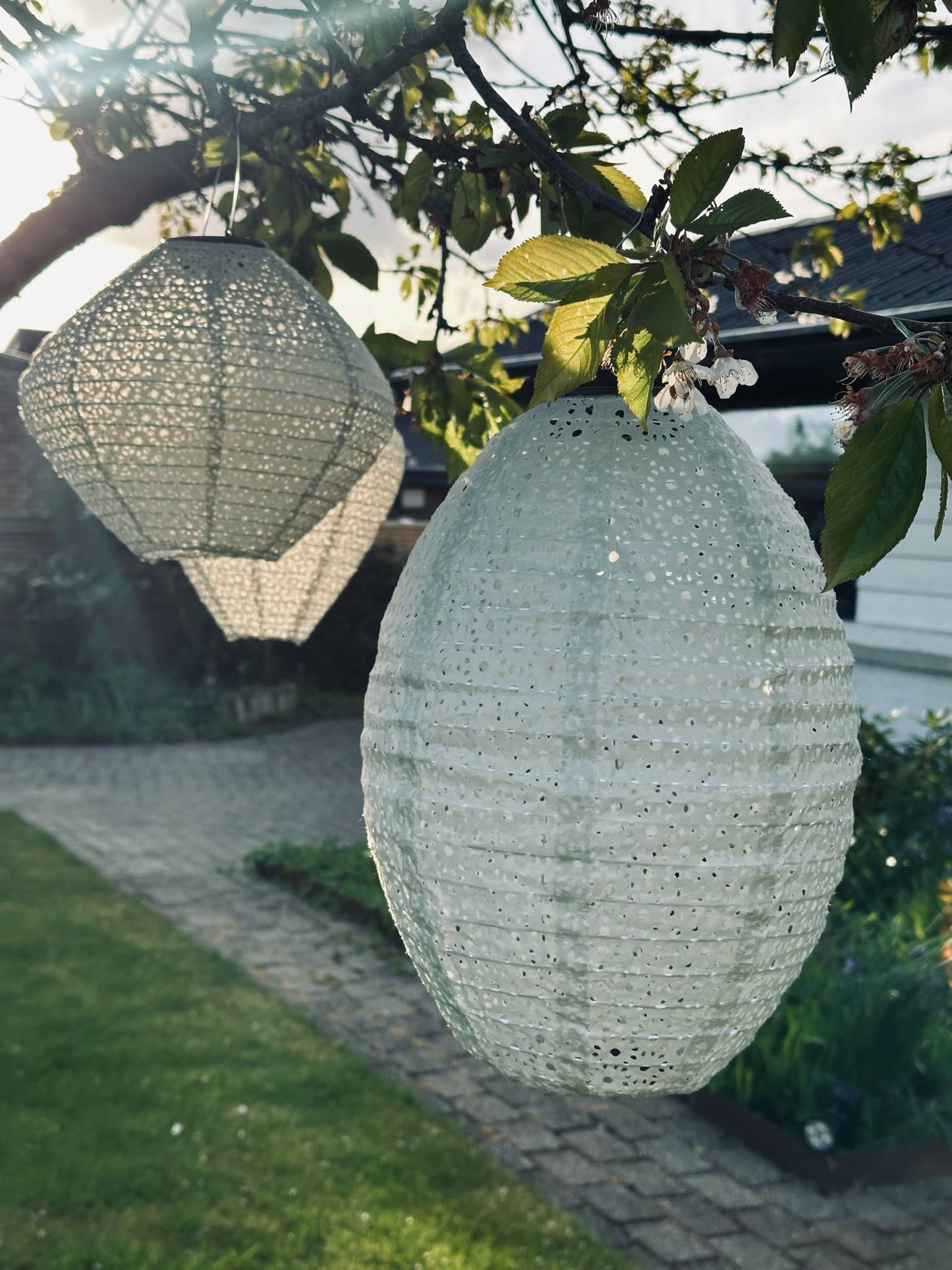 Lampe med solceller - Dusty Green