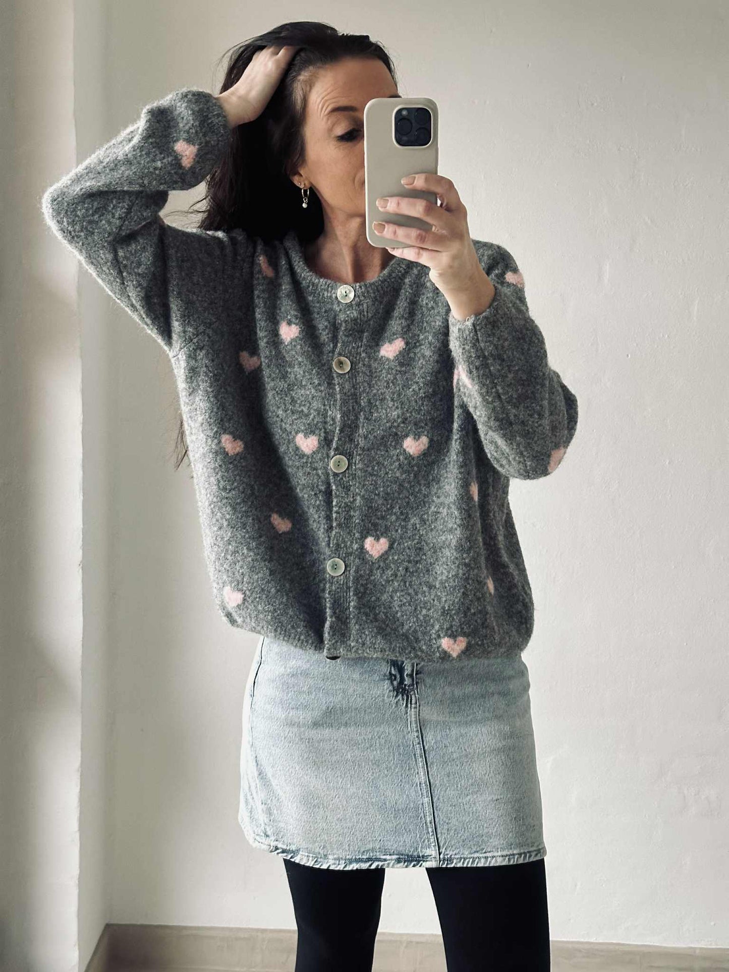Cardigan Alpaga - Hjerter