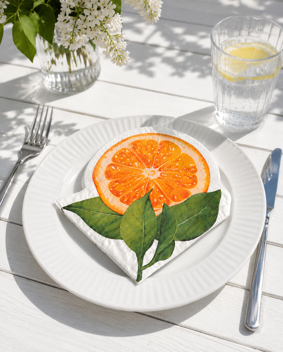 Servietter Orange - 12 stk