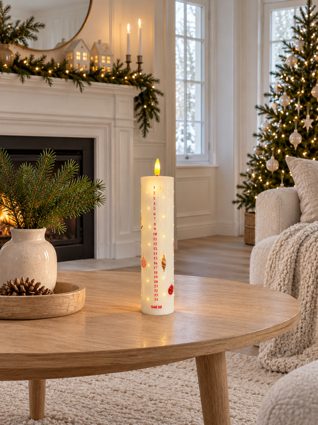 Kalenderlys TWINKLE med fjernbetjening