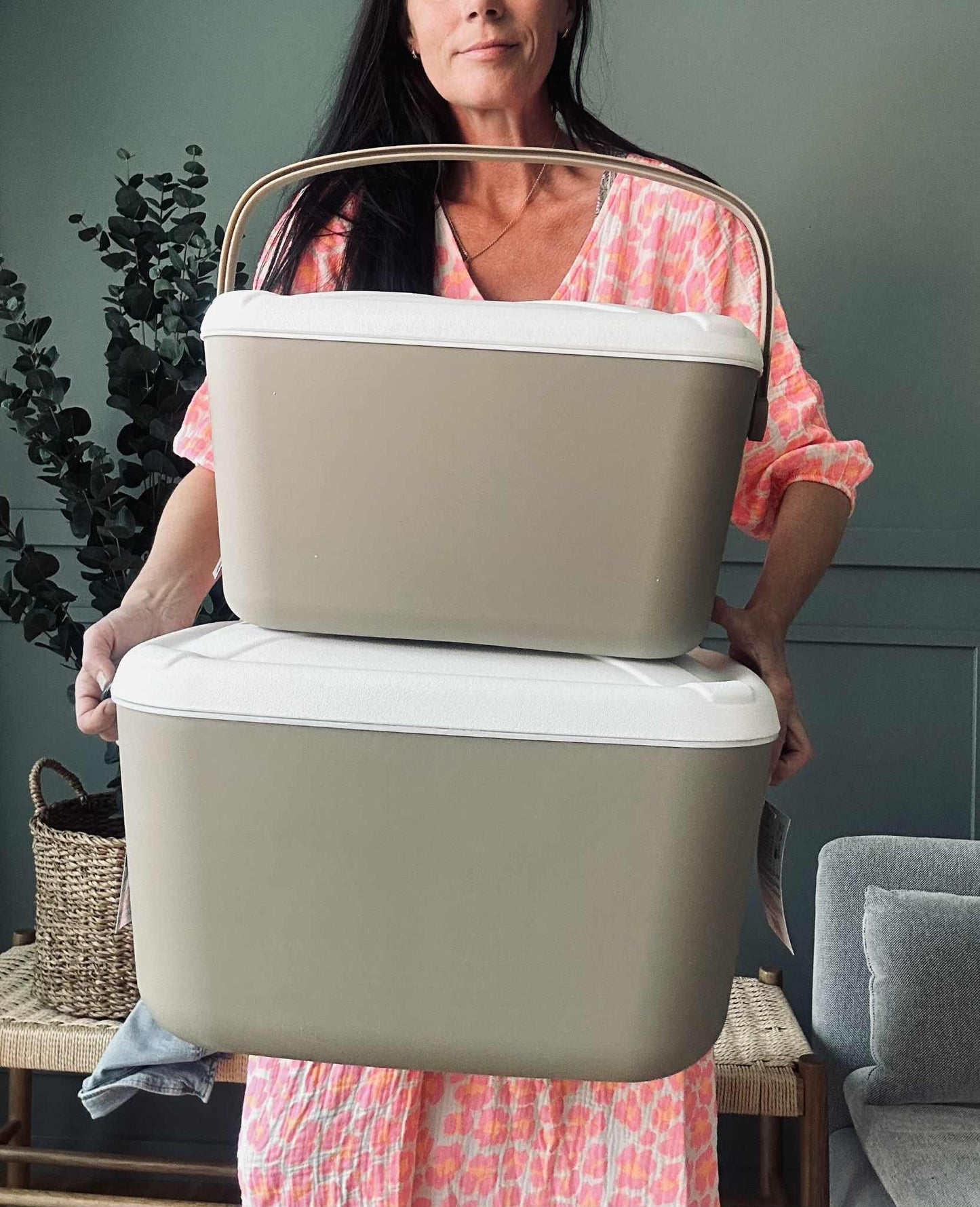 COOLER BOX - Sæt med 2 stk. Beige