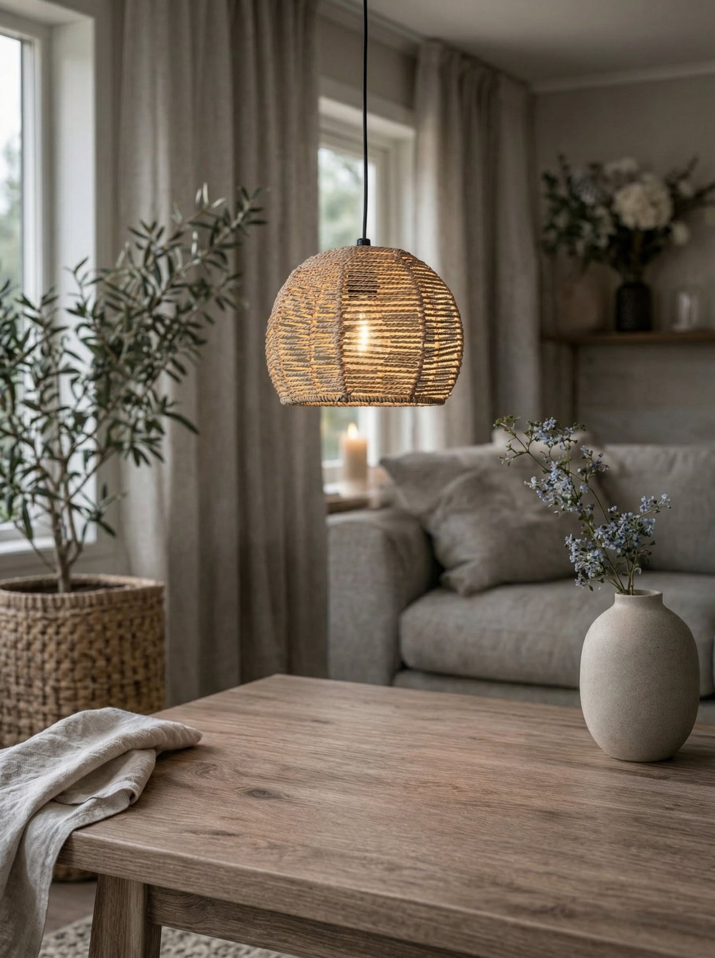 LED lampe til batterier m. Timerfunktion
