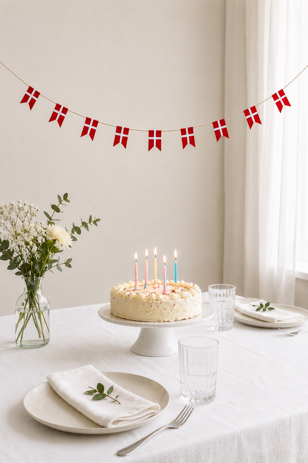 Guirlande med flag - 10 flag
