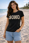 T-shirt SOHO - Black / Beige