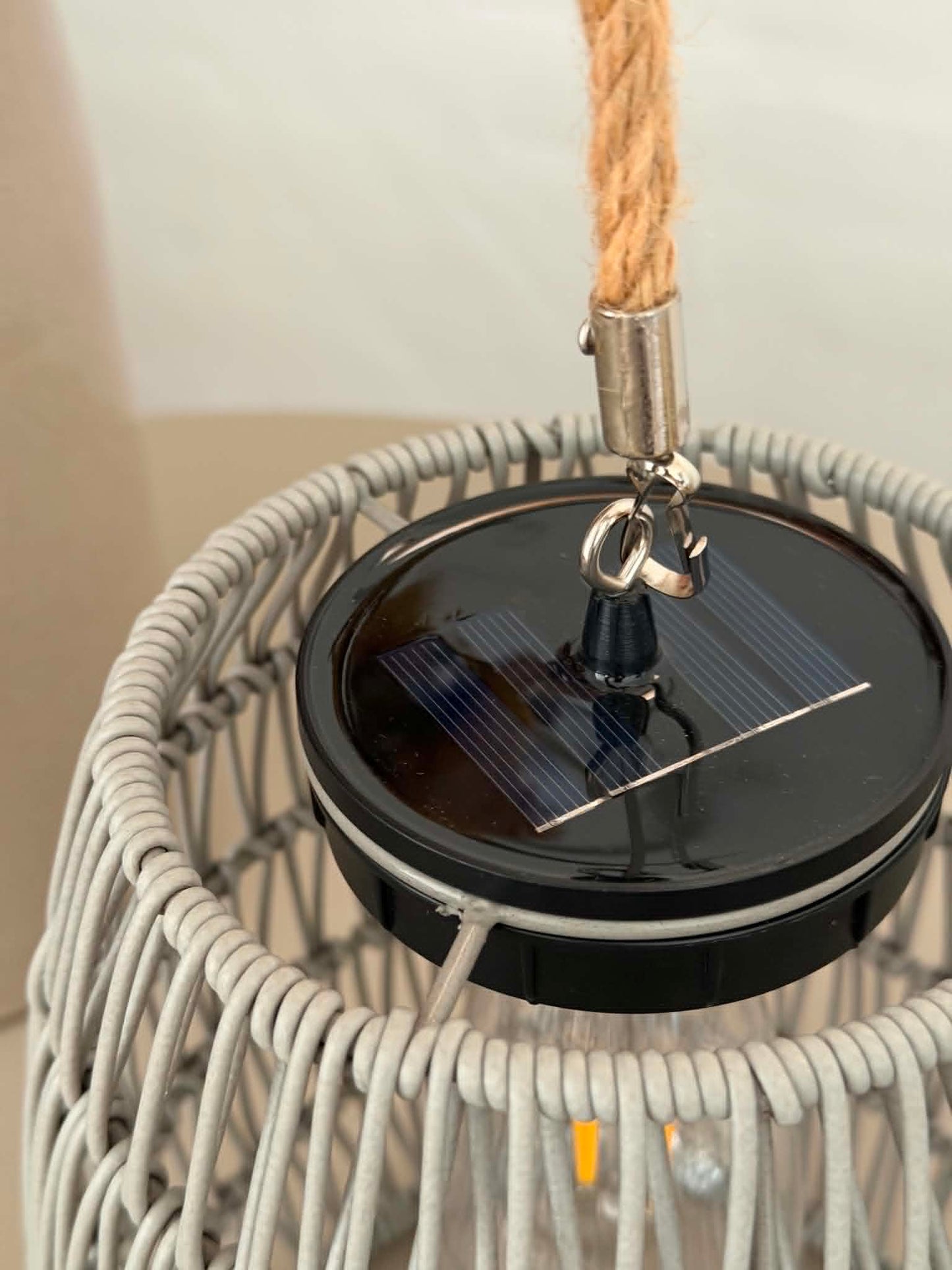 Lampe med solar - Grey
