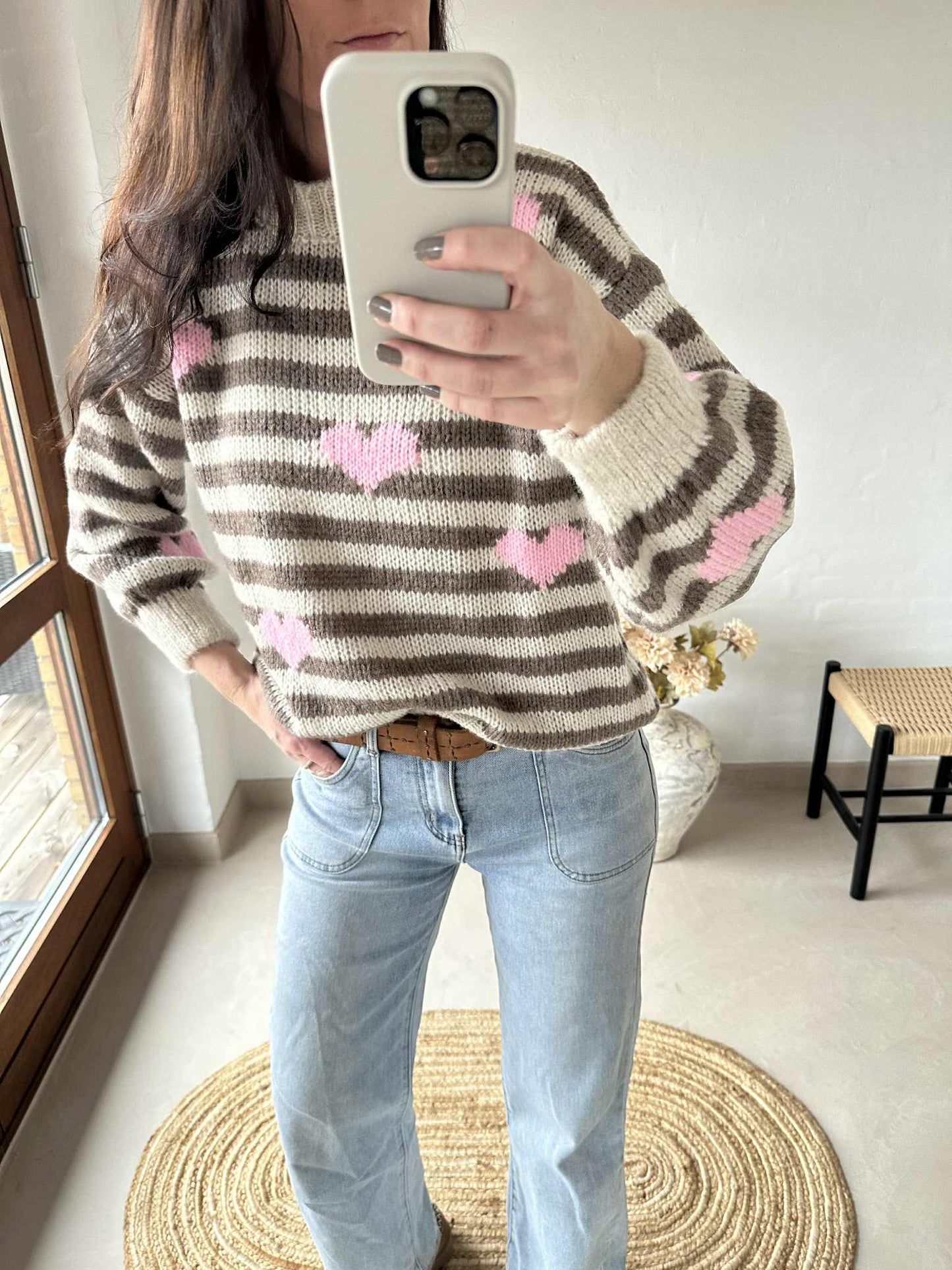 Strik - Beige striber