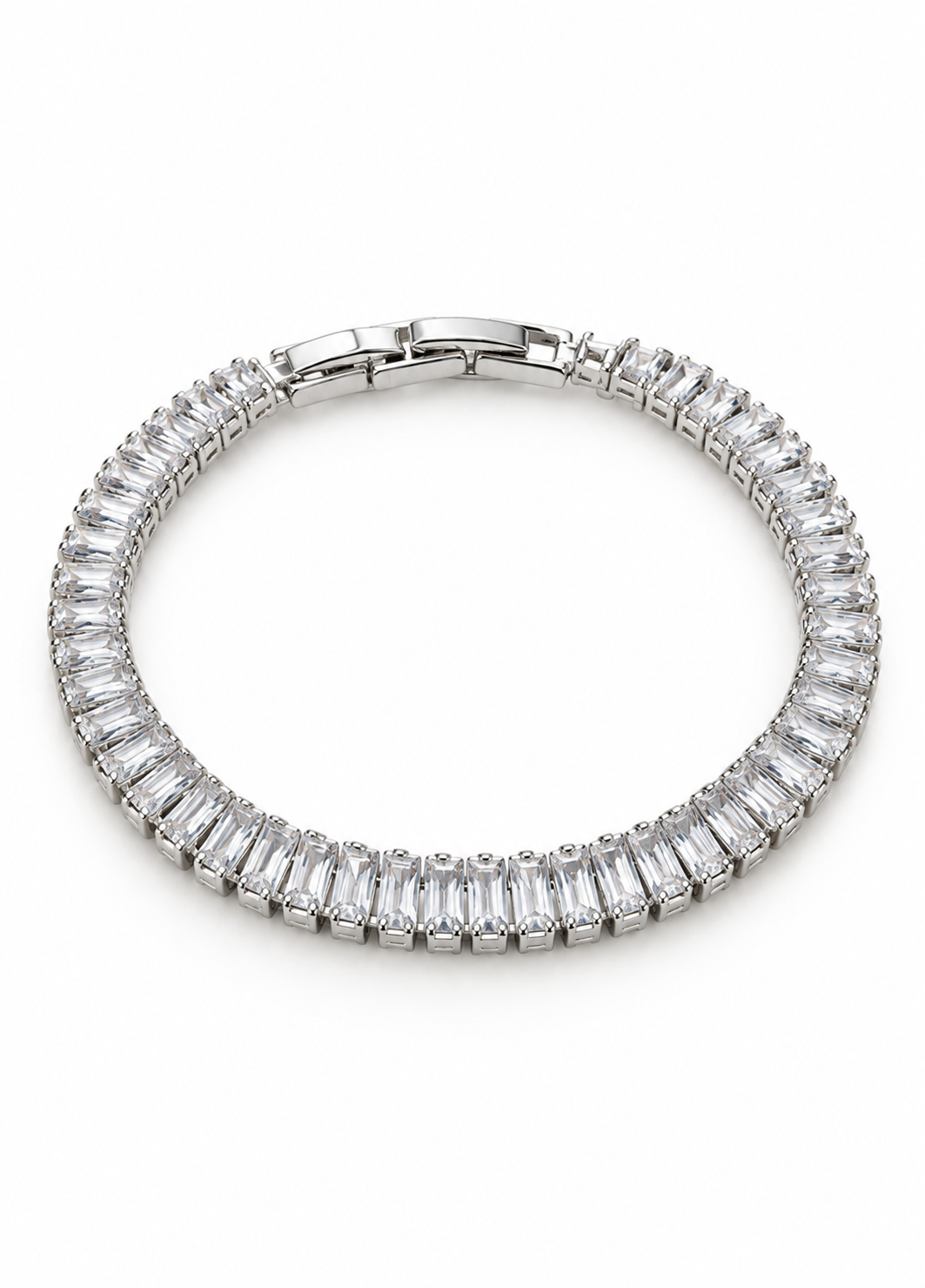 Tennisarmbånd Thelma med zirkoner - rhodium belagt