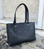 Arbejdstaske / shopper - Black leather