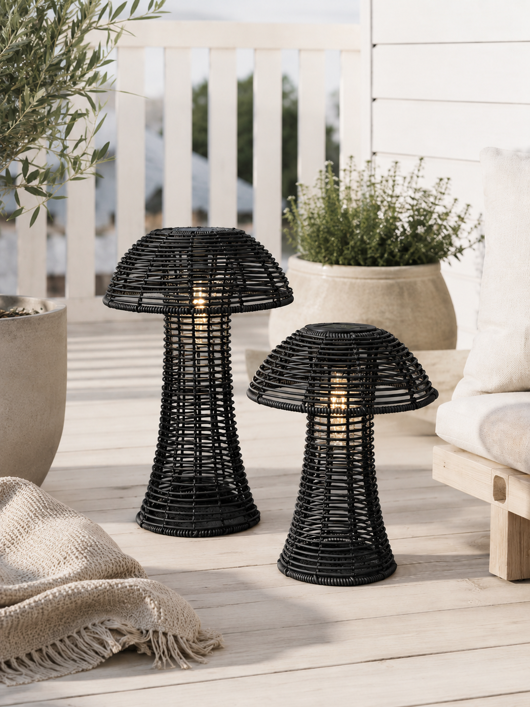 Mushroom Solar - Black Large