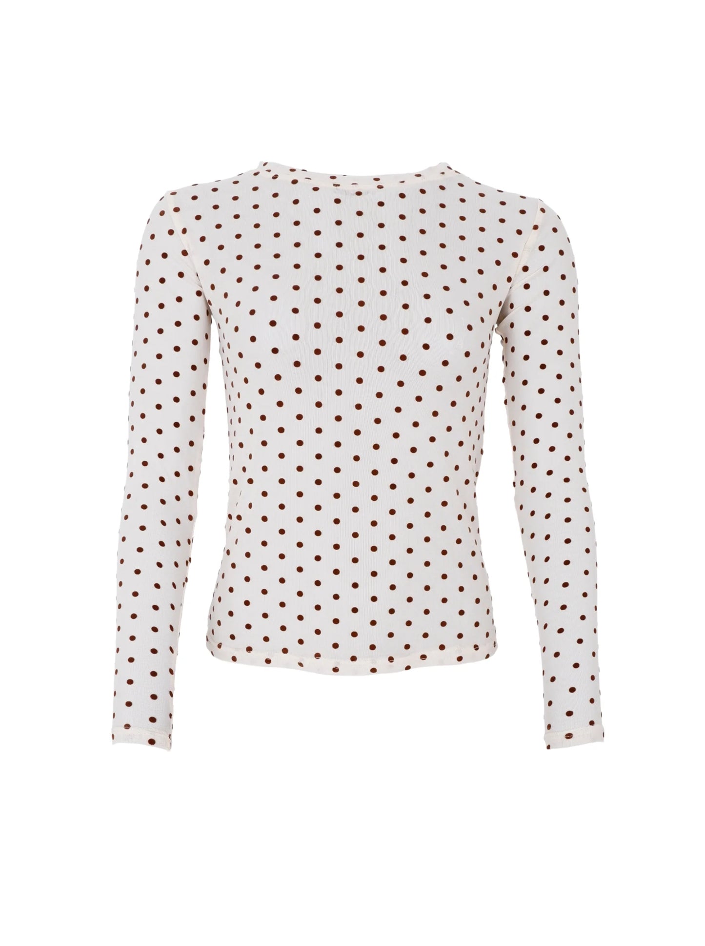 Dotted mesh bluse - Cream