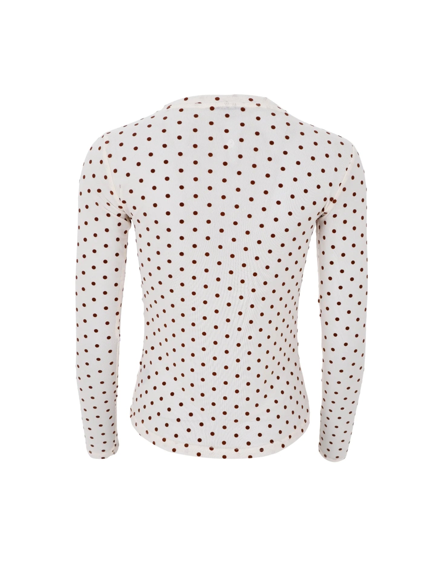 Dotted mesh bluse - Cream