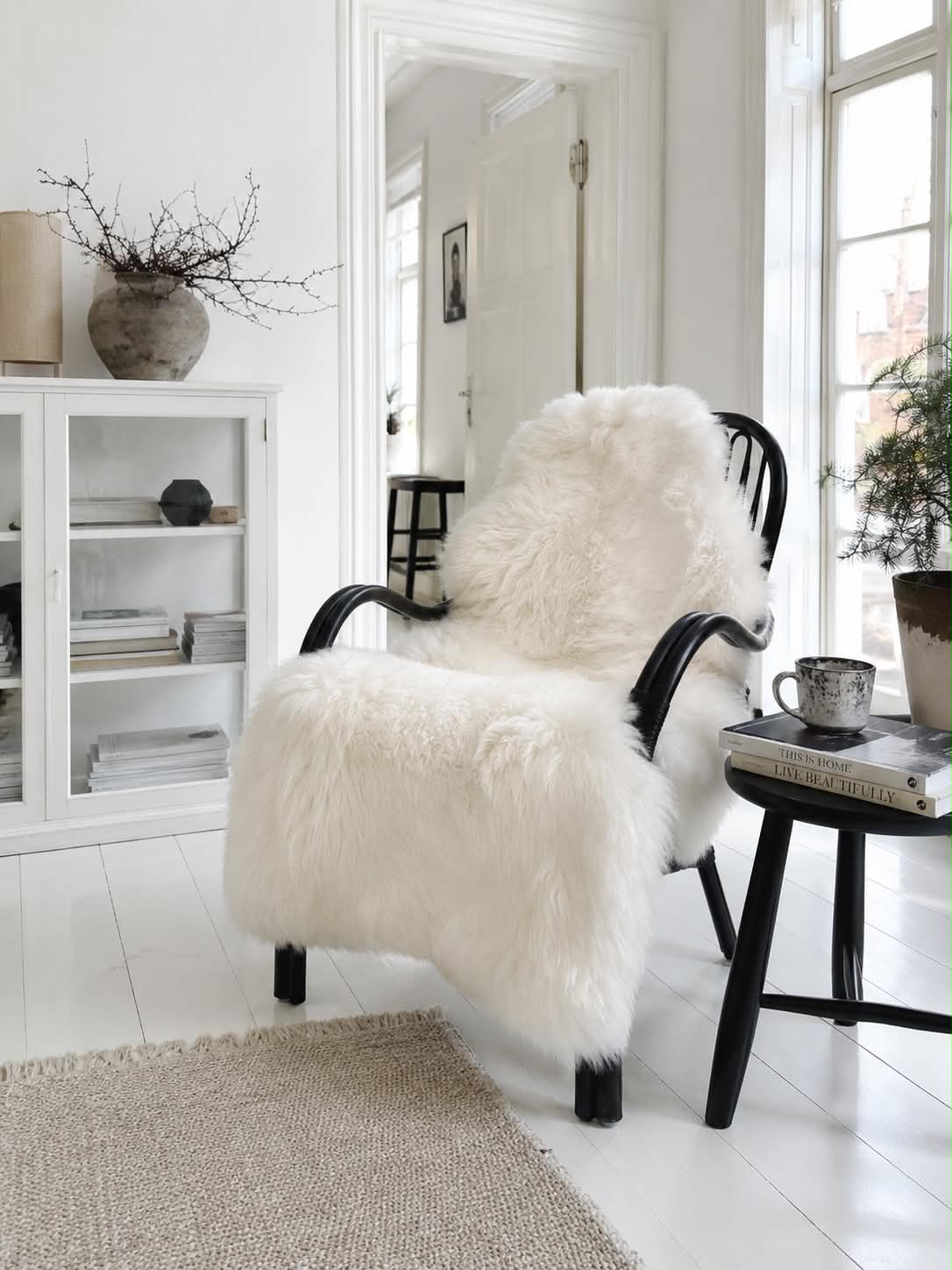 Lammeskind - Hvid 140 cm