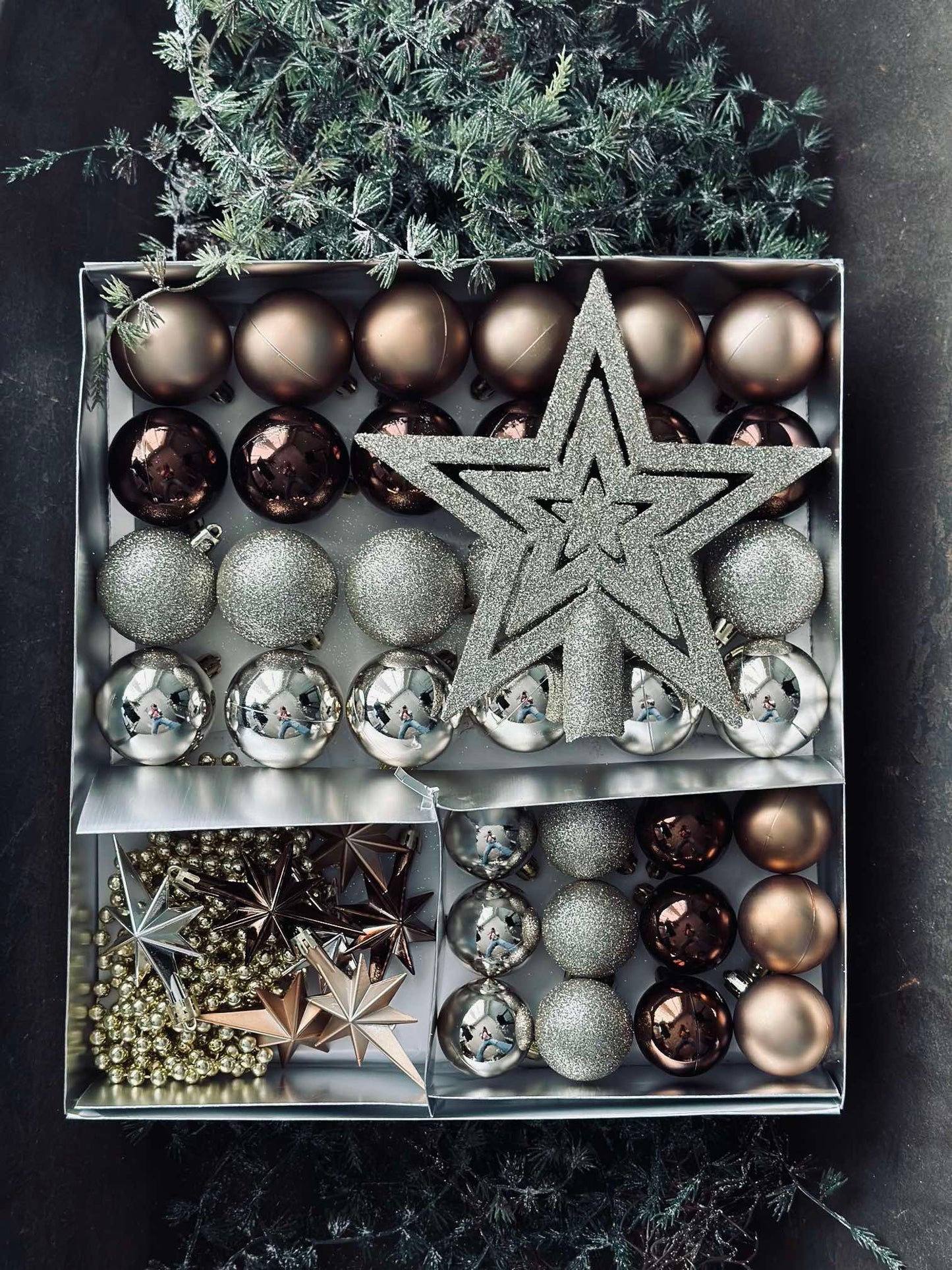 Julekugle mix box 45 stk