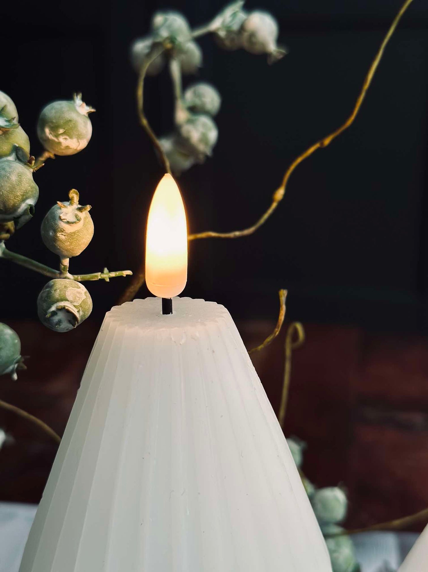 LED Bloklys / Riller – 2 stk Hvid