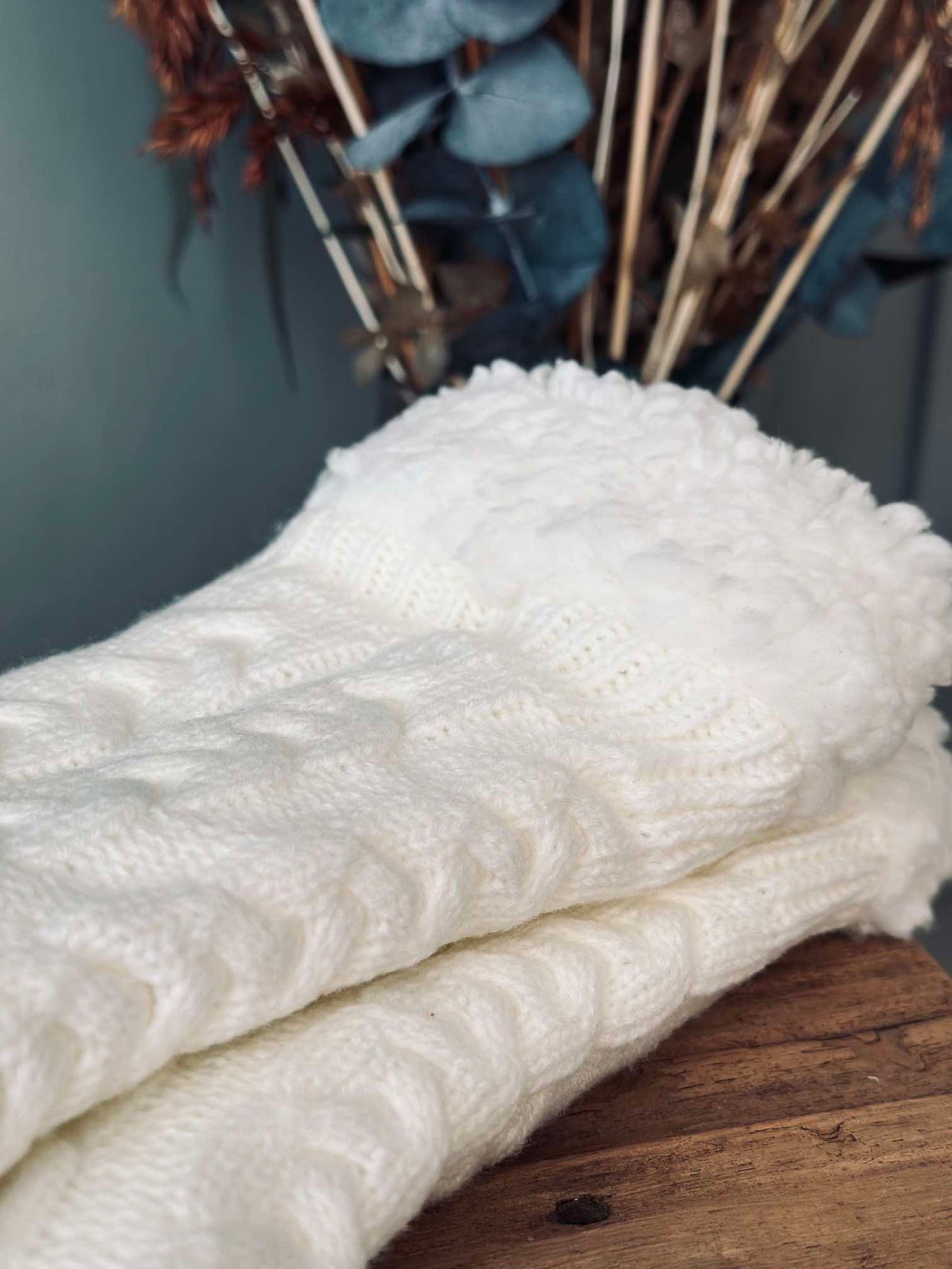 Strømper Fleece off white