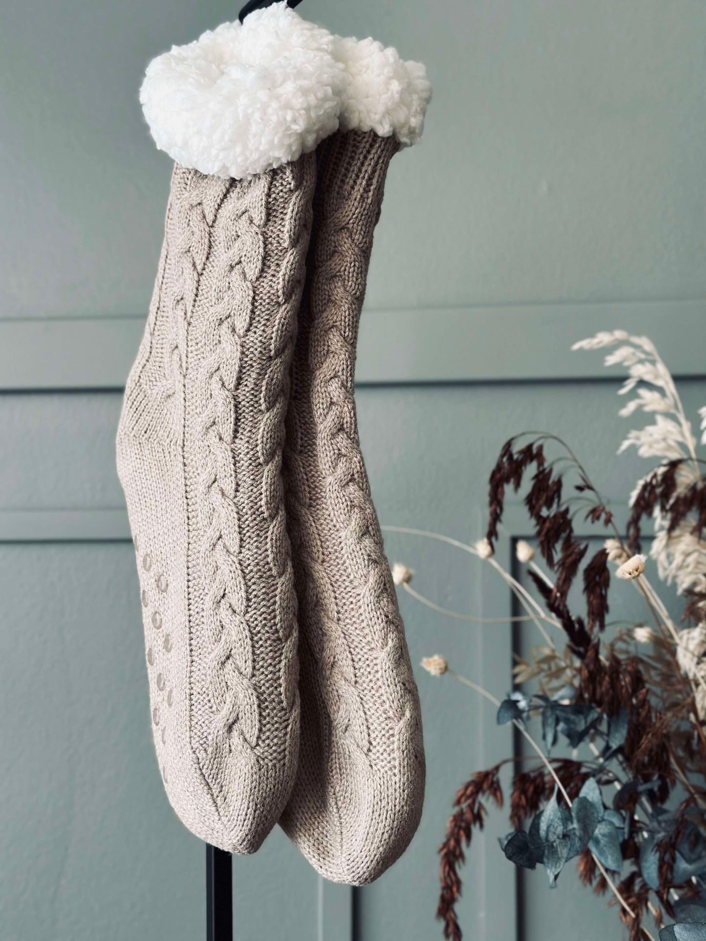 Strømper Fleece Beige