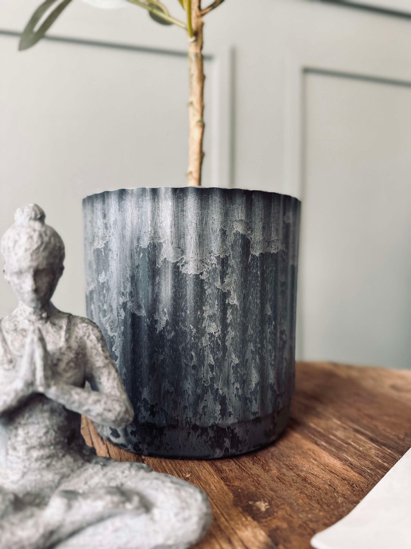 Urtepotter i beton look - Sæt af 2 stk