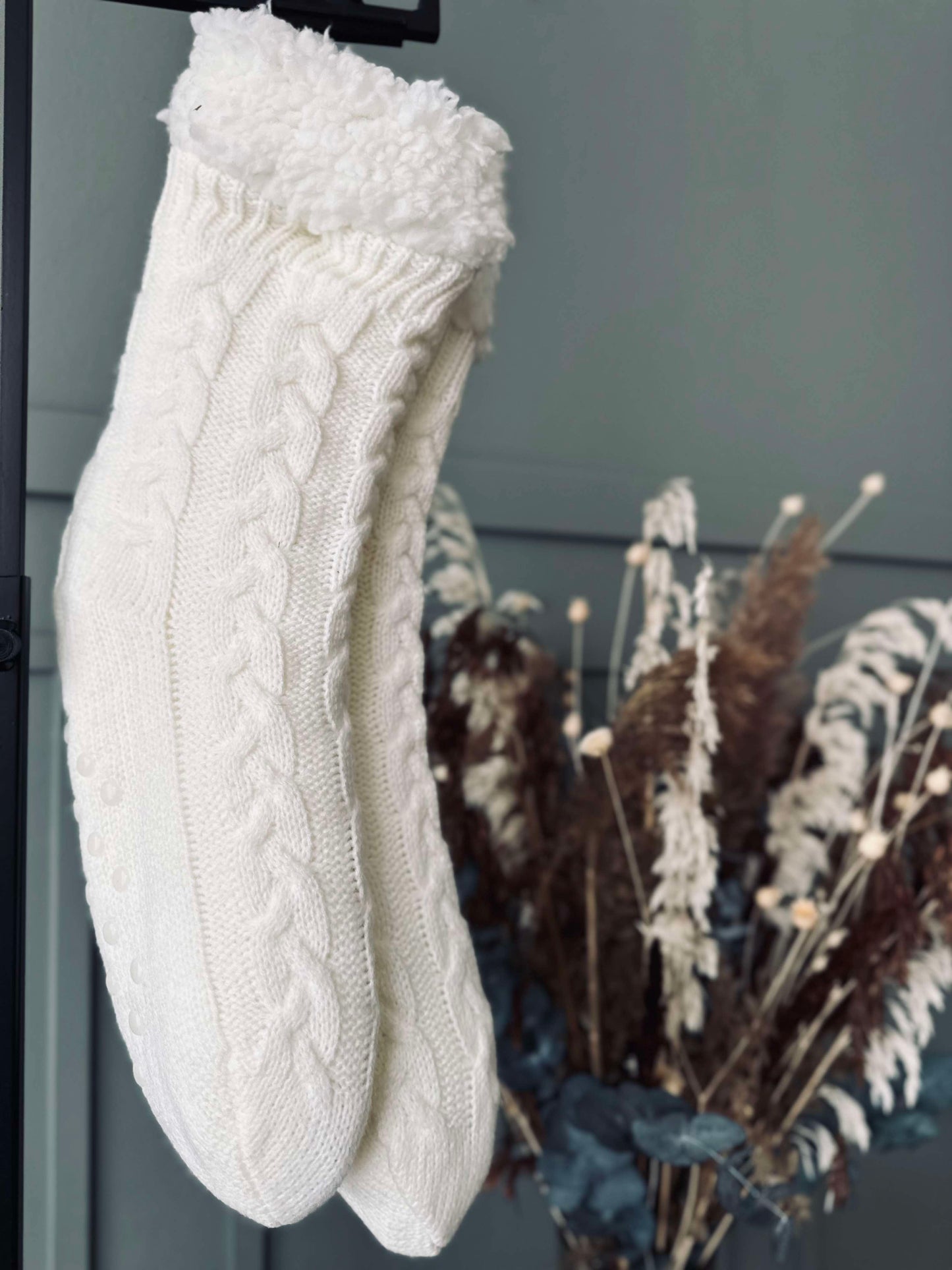 Strømper Fleece off white