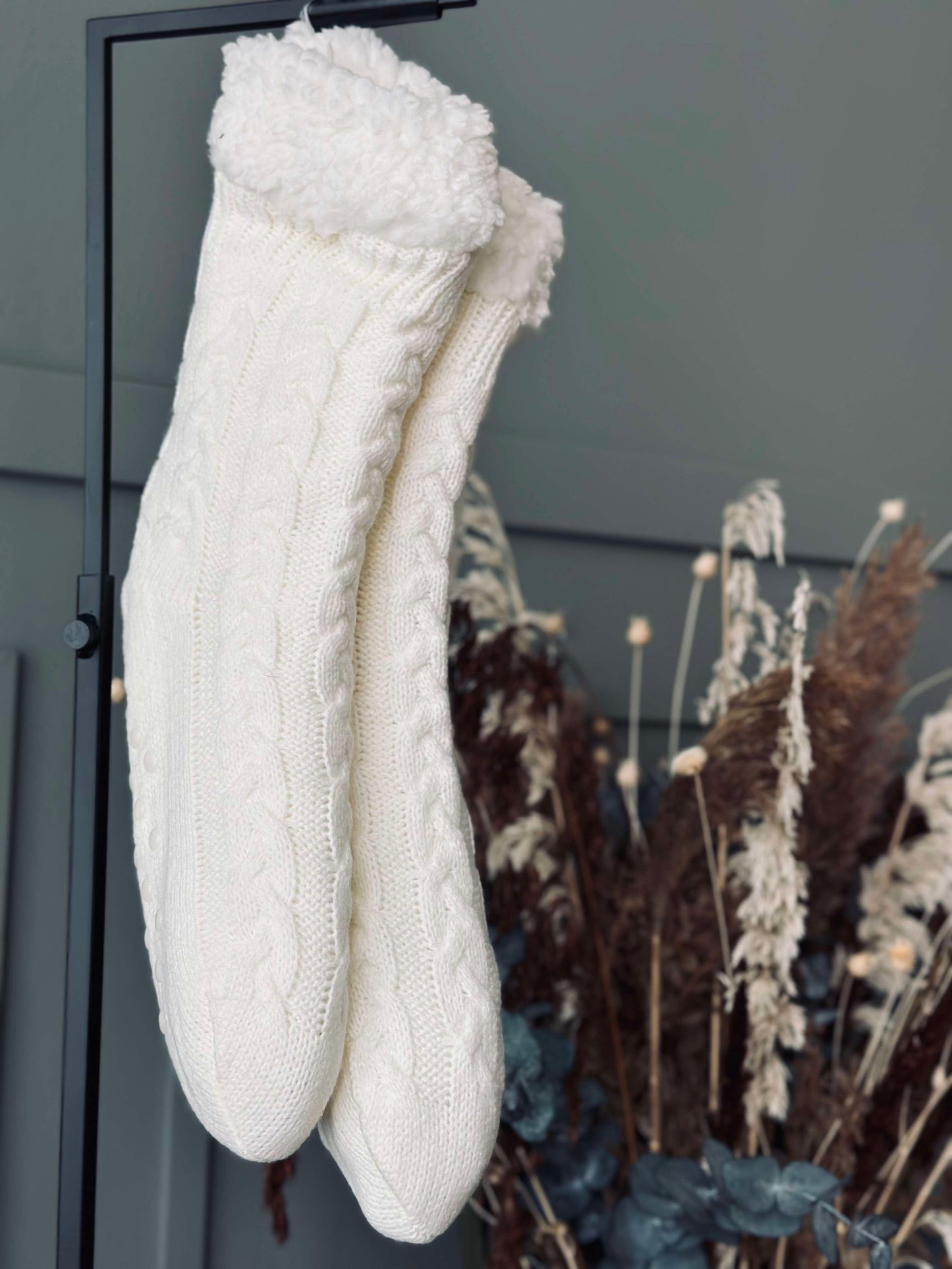 Strømper Fleece off white