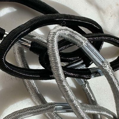 Hårelastikker Black / Silver - 2 mix