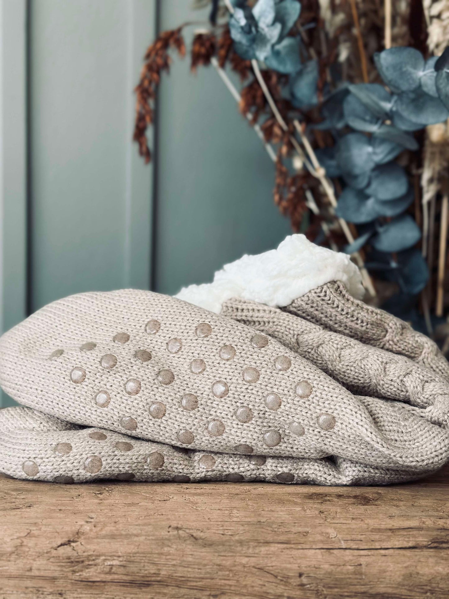 Strømper Fleece Beige