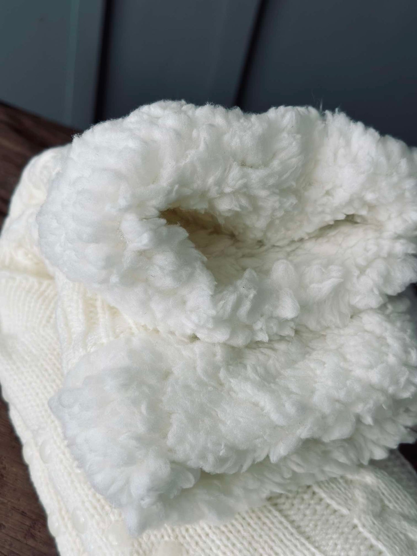 Strømper Fleece off white