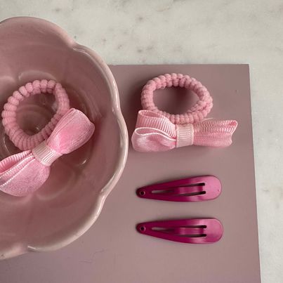 Håraccessories sæt Alma - Pink / Rosa