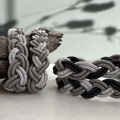 Hårelastikker Sally Grey / Silver