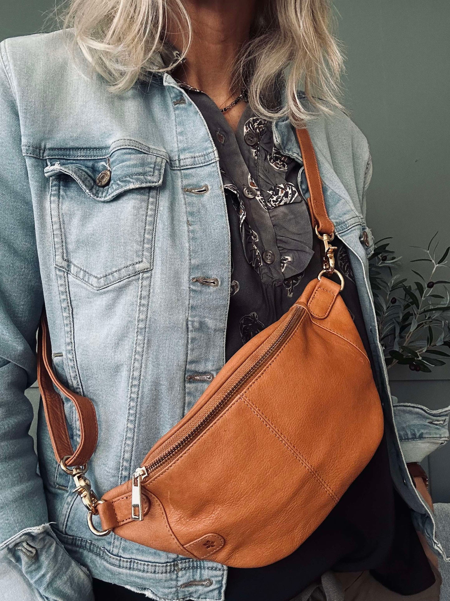 Bumbag Molly - Cognac / gold