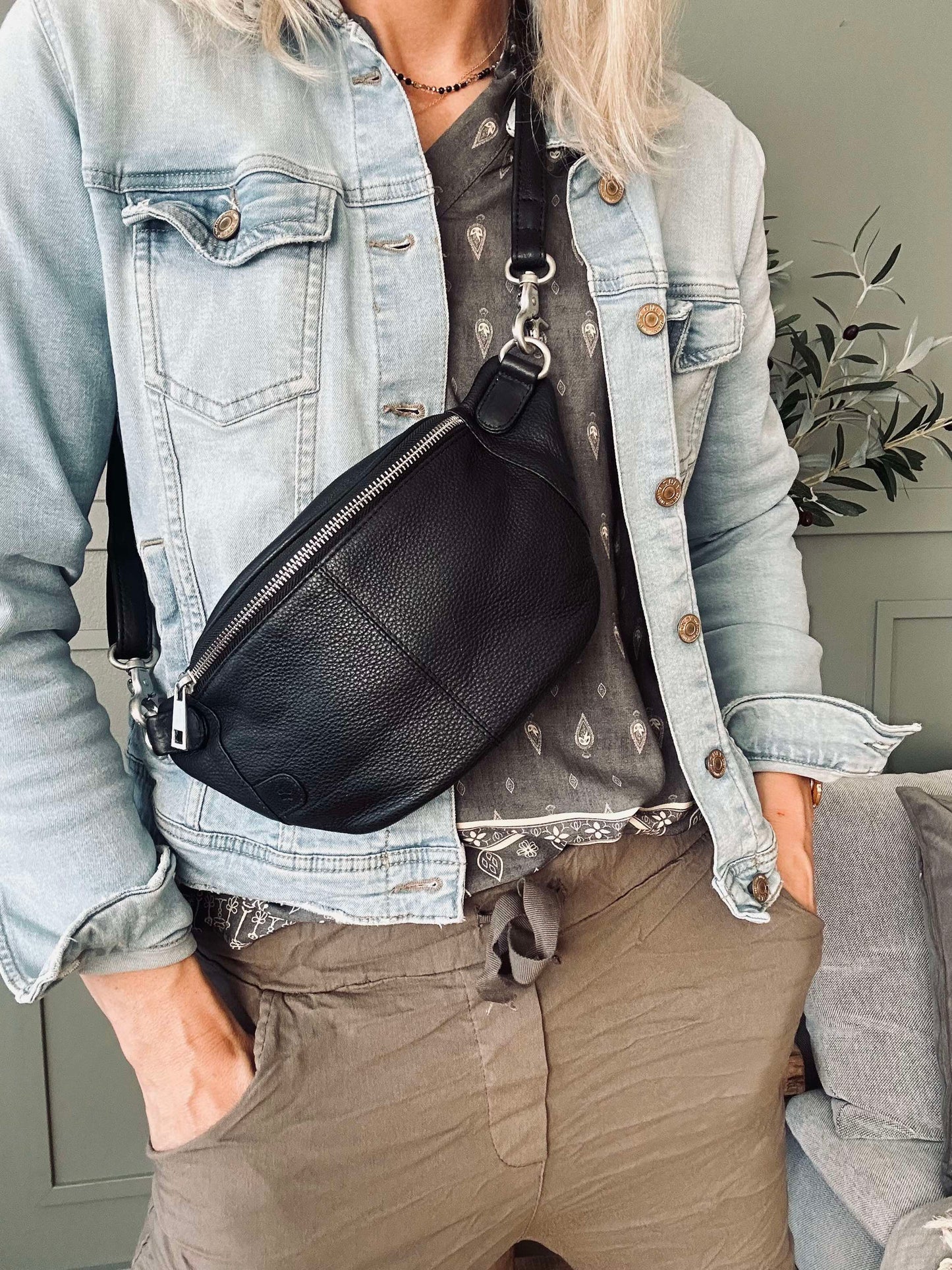 Bumbag Molly - Black / silver