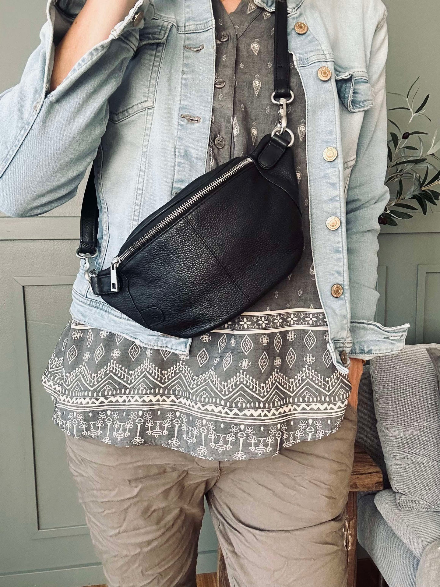 Bumbag Molly - Black / silver