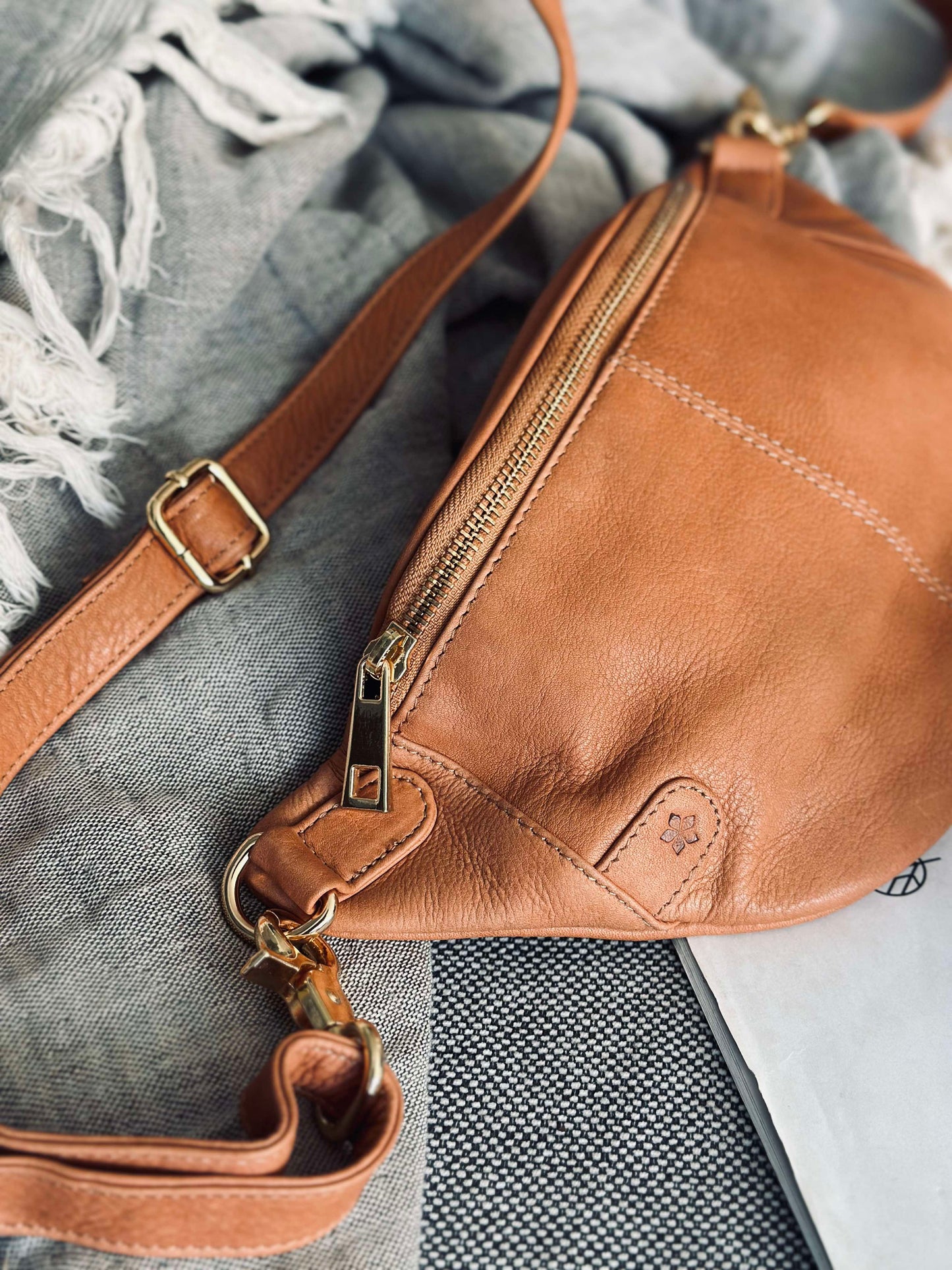 Bumbag Molly - Cognac / gold