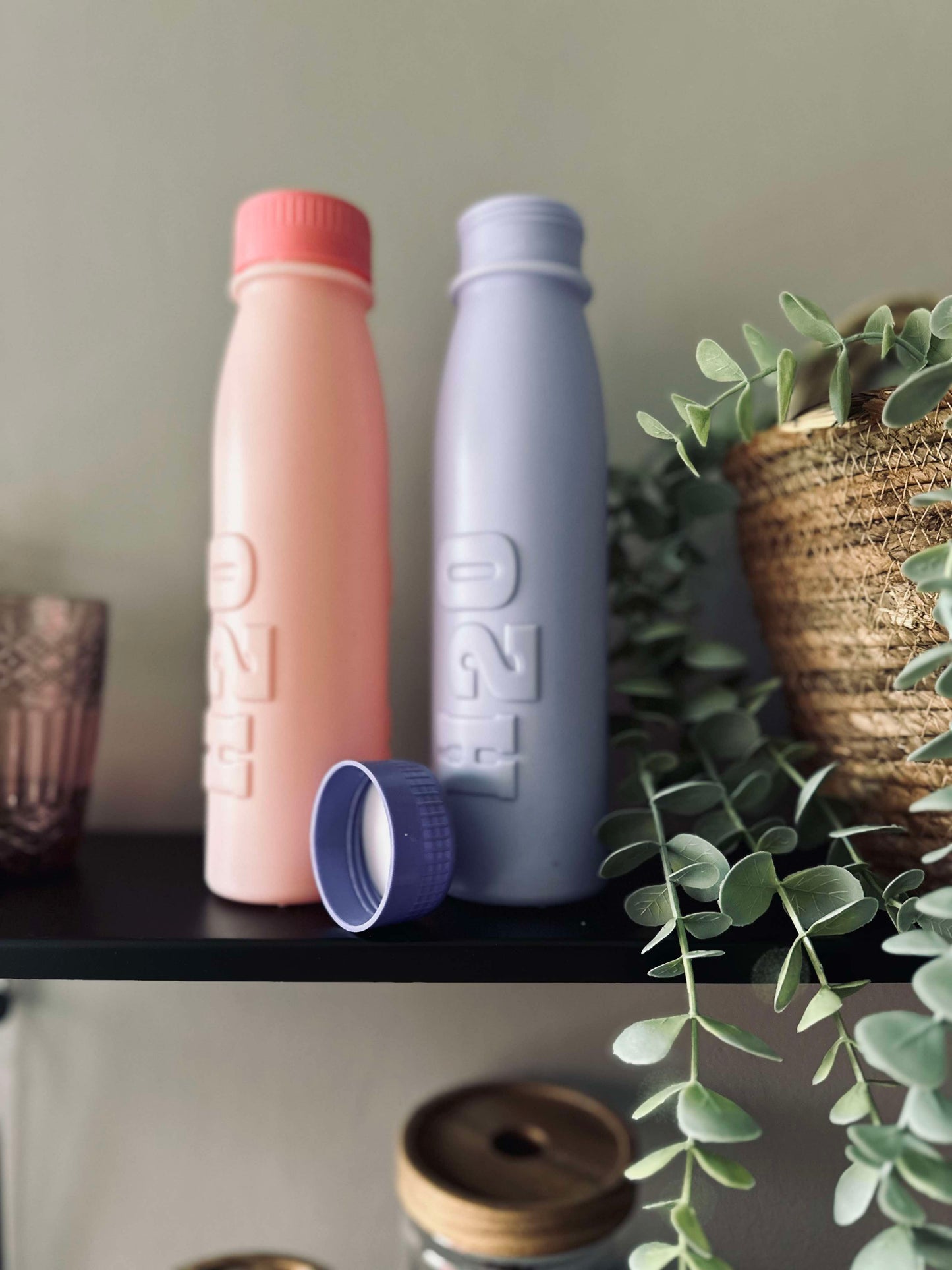 Drikkeflaske H2O 500 ml - Rosa / Lilla Mix