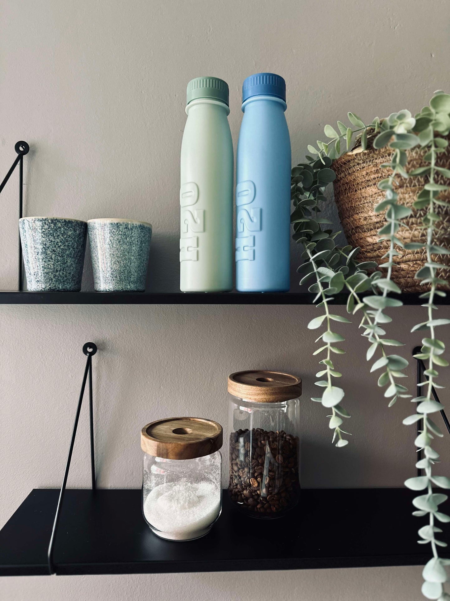 Drikkeflaske H2O 500 ml - Grøn / Blå Mix