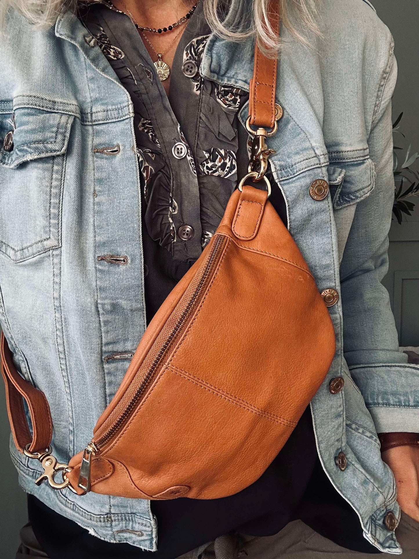 Bumbag Molly - Cognac / gold