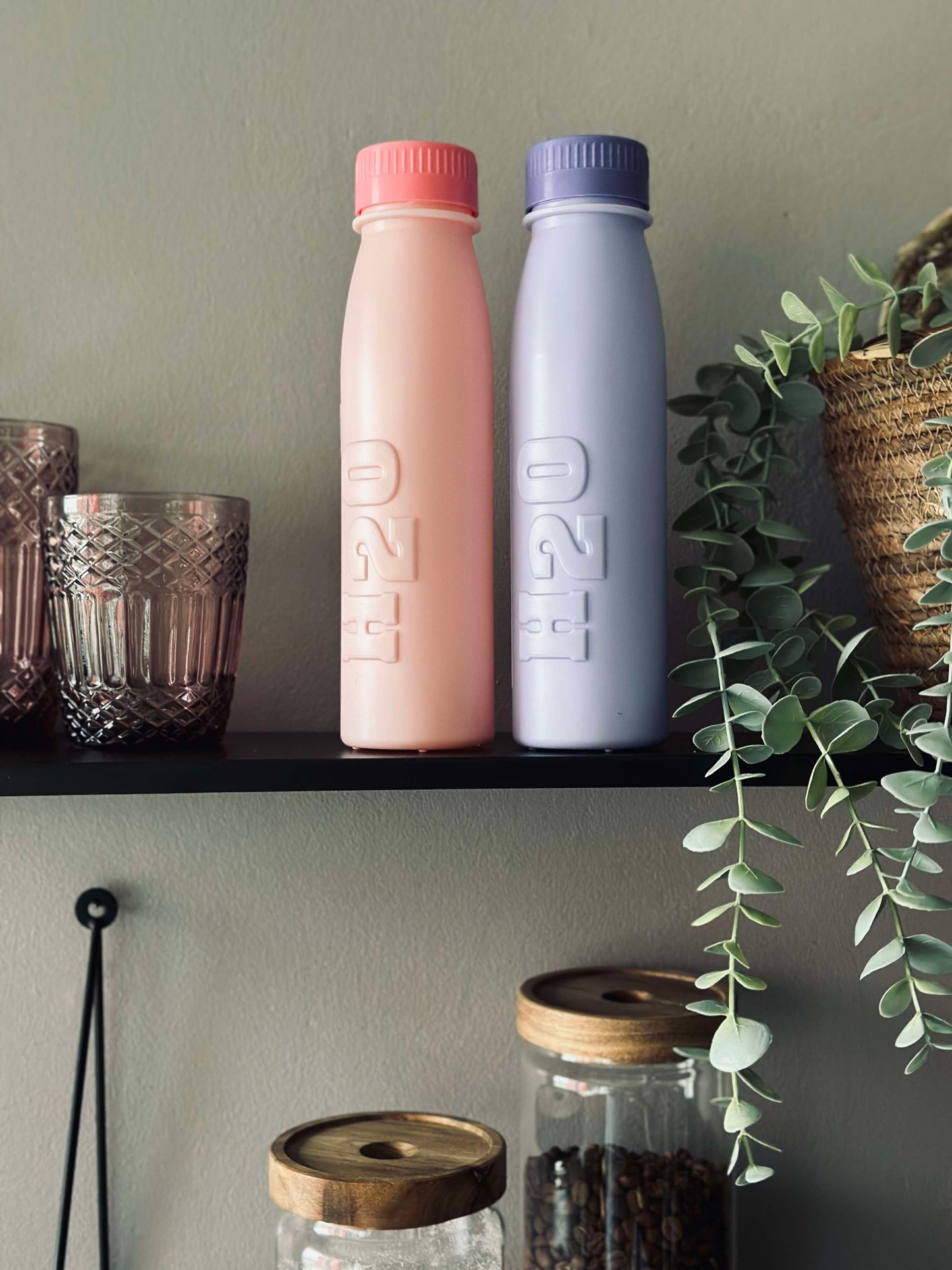 Drikkeflaske H2O 500 ml - Rosa / Lilla Mix