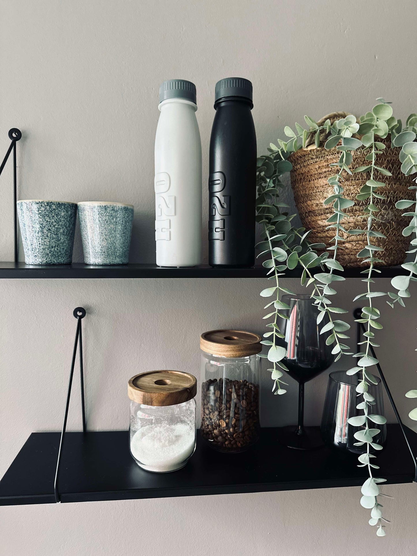 Drikkeflaske H2O 500 ml - Sort / Grå Mix