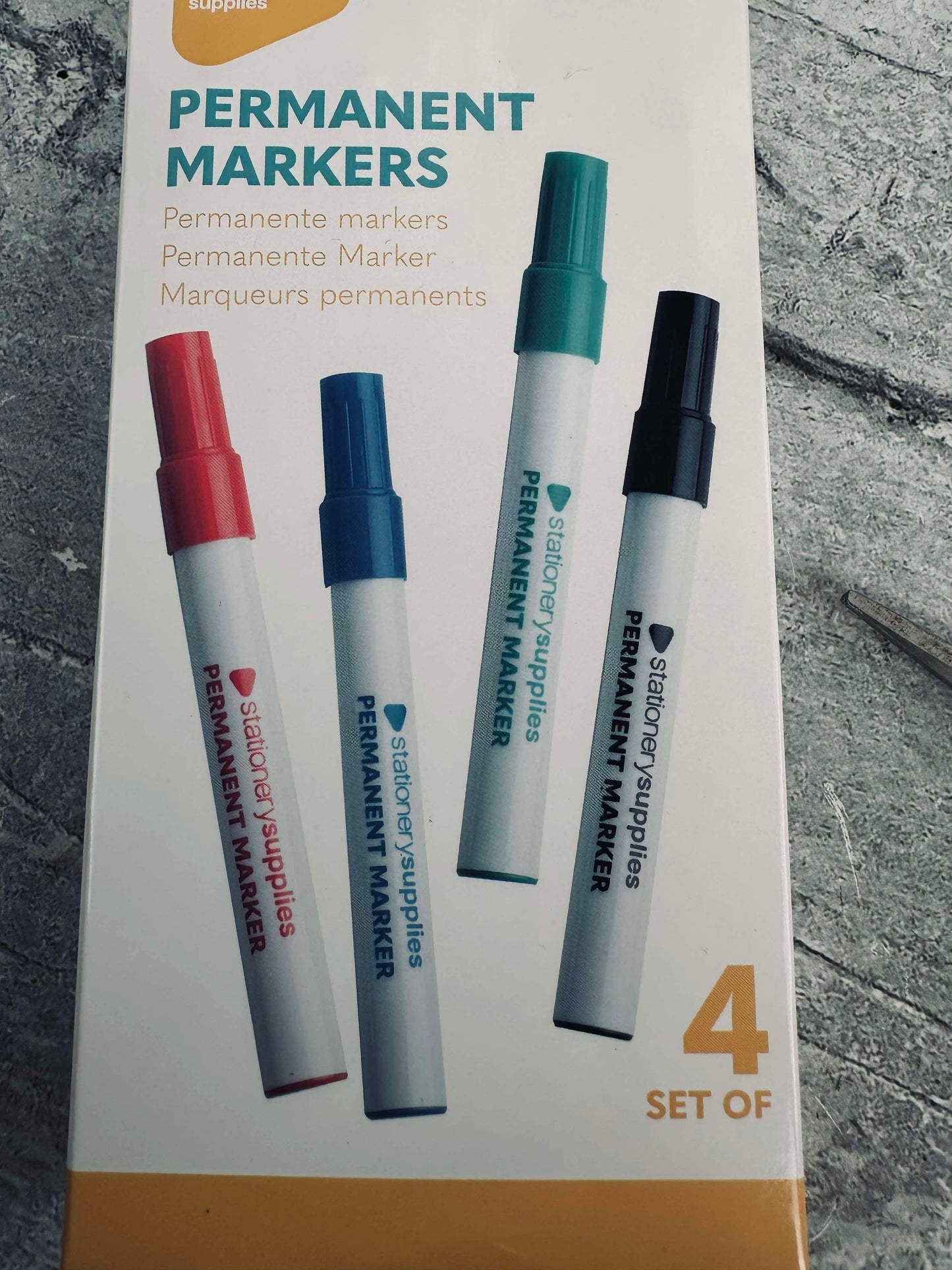 Permanent Markers  - Sæt af 4 stk