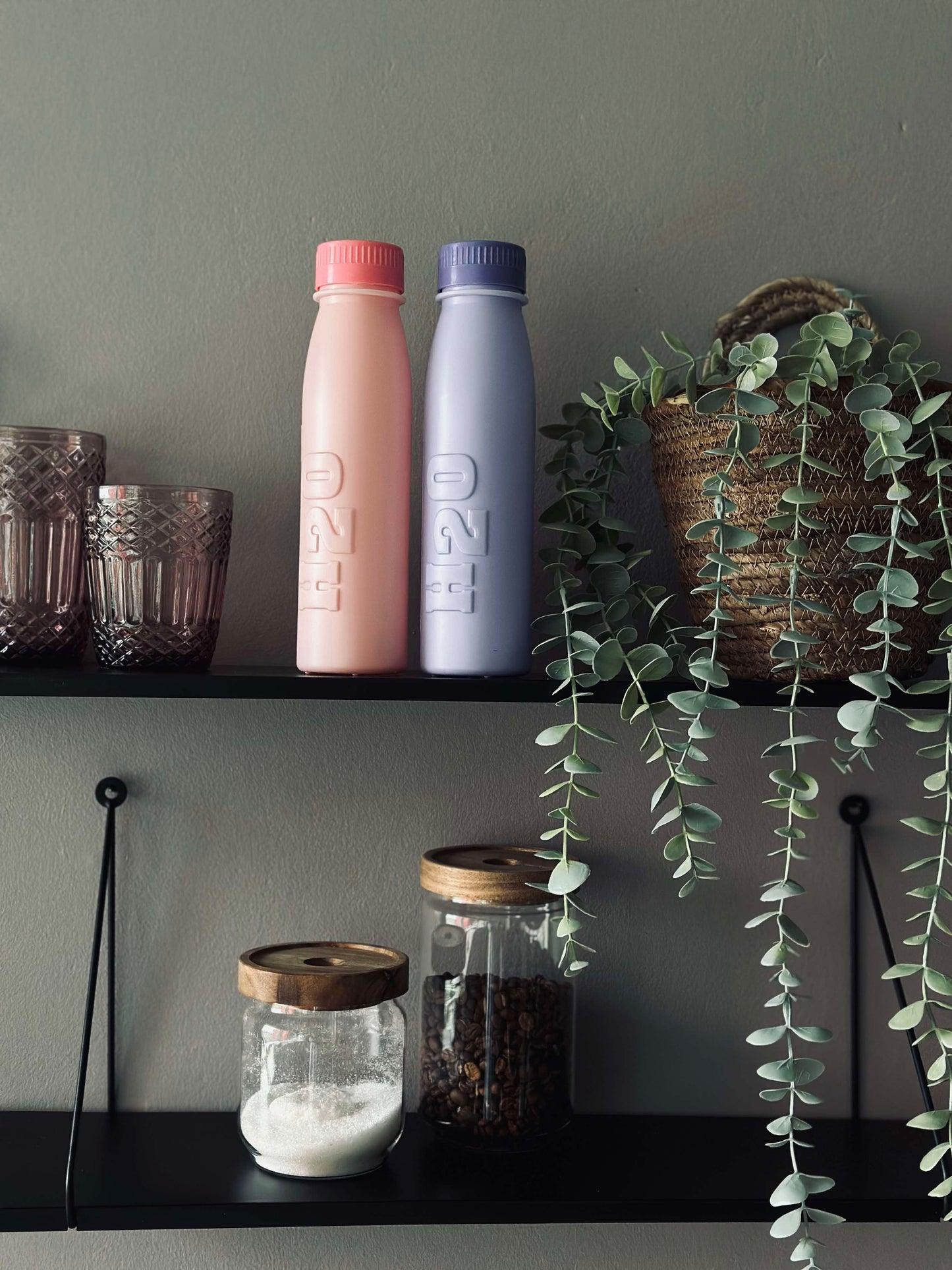 Drikkeflaske H2O 500 ml - Rosa / Lilla Mix