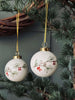Julekugler porcelæn - 2 stk